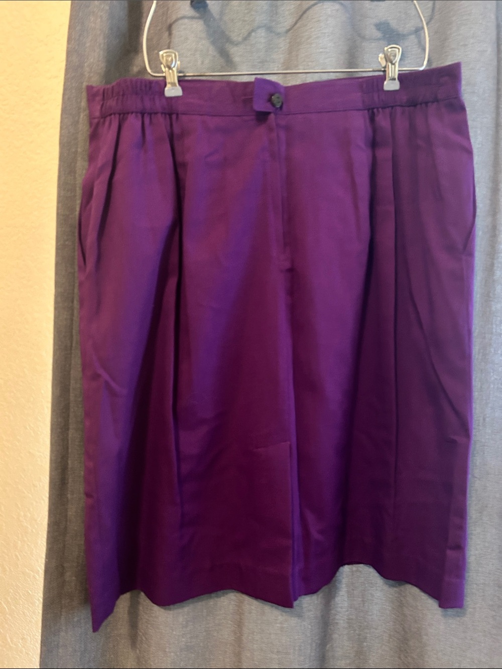 Elegant Purple A-Line Skirt for Everyday and Office Wear